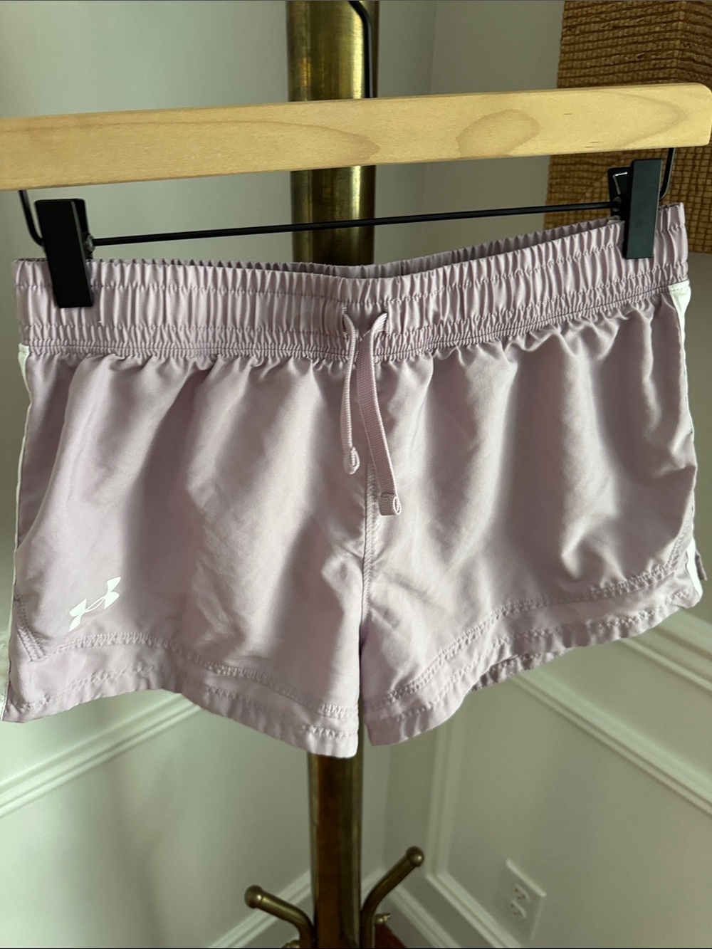 Under Armour Light Pink Women's Athletic Shorts - Drawstring Waist